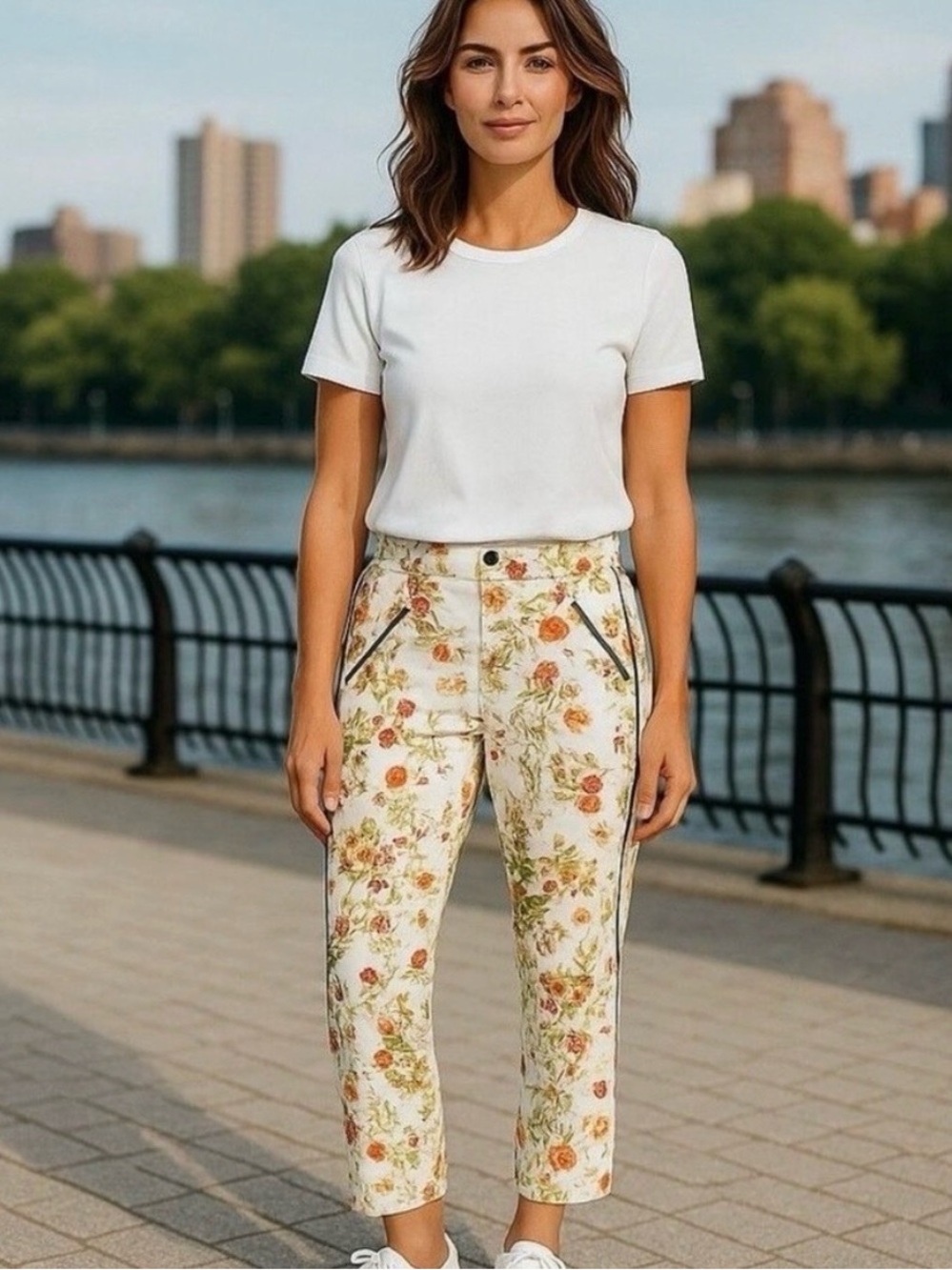 Alice in Wonderland  Colleen Atwood Mid-Rise Cropped Cotton Pants - Size 10